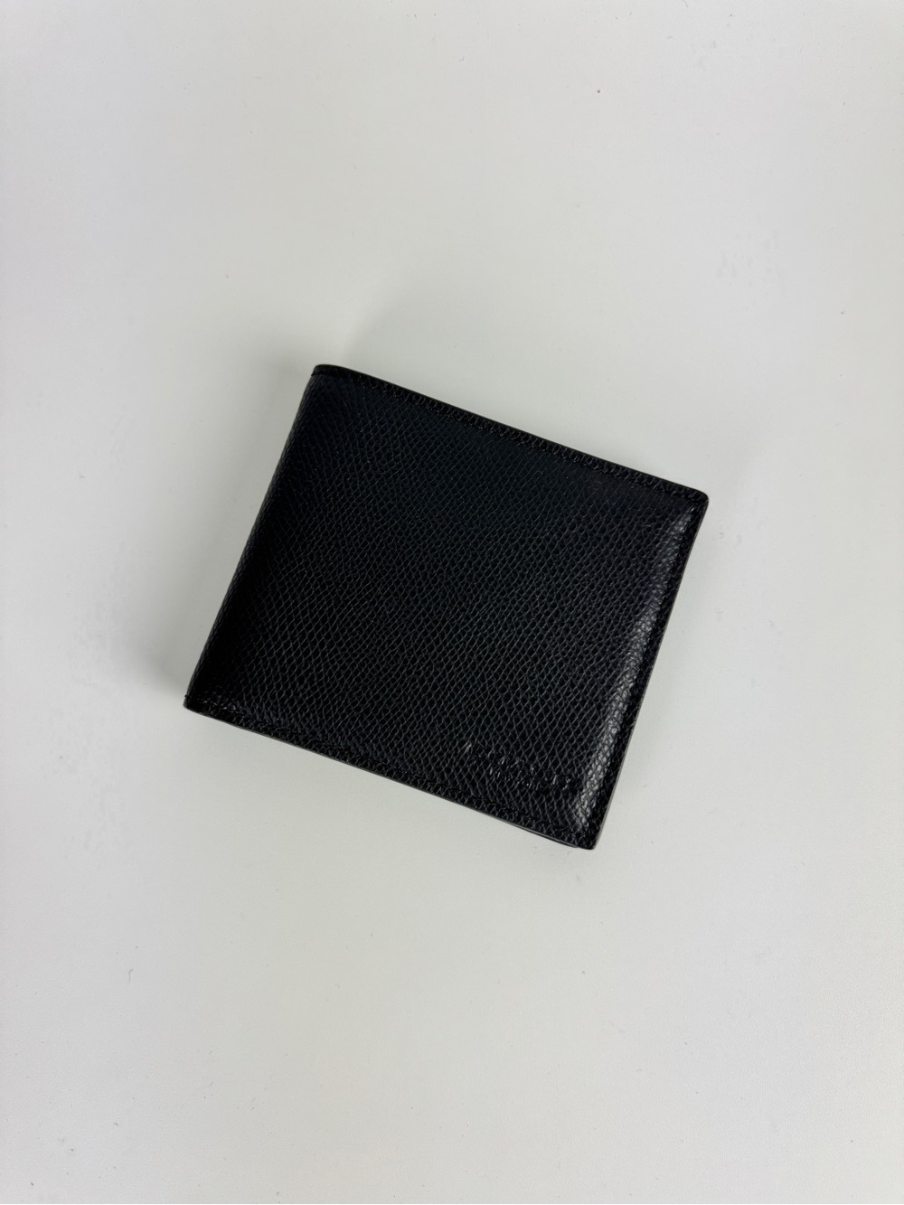 Coach Men Black Leather Bifold Wallet